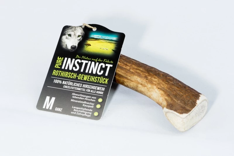 PURE INSTINCT Hundesnack Rothirsch-Geweihstück M (80-120g) 3 PURE INSTINCT Hundesnack Rothirsch-Geweihstück M (80-120g)