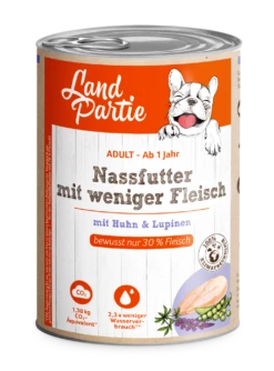 LandPartie Hund Adult 6x400g Dose Mit Huhn & Lupinen