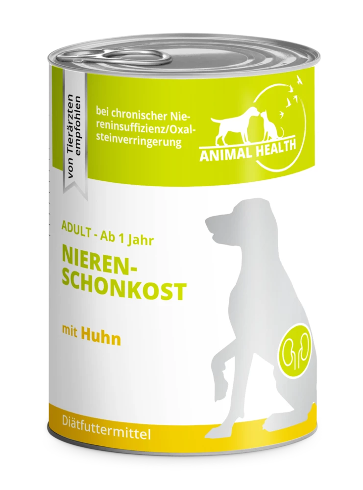 Animal Health Hund Adult 6x400g Nierenschonkost Mit Huhn 4 Animal Health Hund Adult 6x400g Nierenschonkost Mit Huhn – Bild 2
