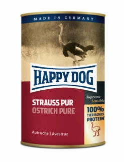 HAPPY DOG 6x400g Mit Strauß Pur