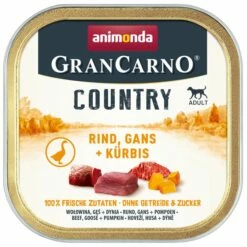 Animonda Gran Carno Adult Country 22x150g Mit Rind, Gans Und Kürbis