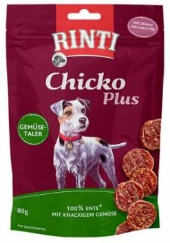 RINTI Hundesnack Chicko Plus Gemüsetaler 12x80g Mit Ente
