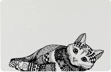 TRIXIE Napfunterlage 44x28cm In Weiß/schwarz 3 TRIXIE Napfunterlage 44x28cm In Weiß/schwarz