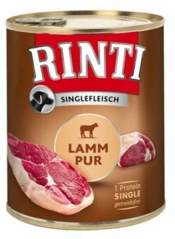 RINTI Singlefleisch Adult 6x800g Dose Mit Lamm Pur