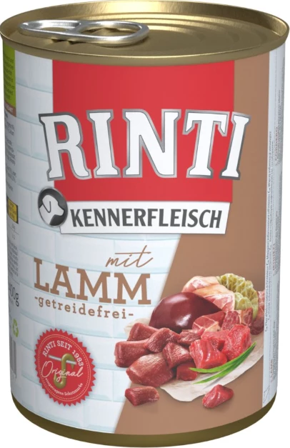 RINTI KENNERFLEISCH 24x400g Dose Mit Lamm 3 RINTI KENNERFLEISCH 24x400g Dose Mit Lamm
