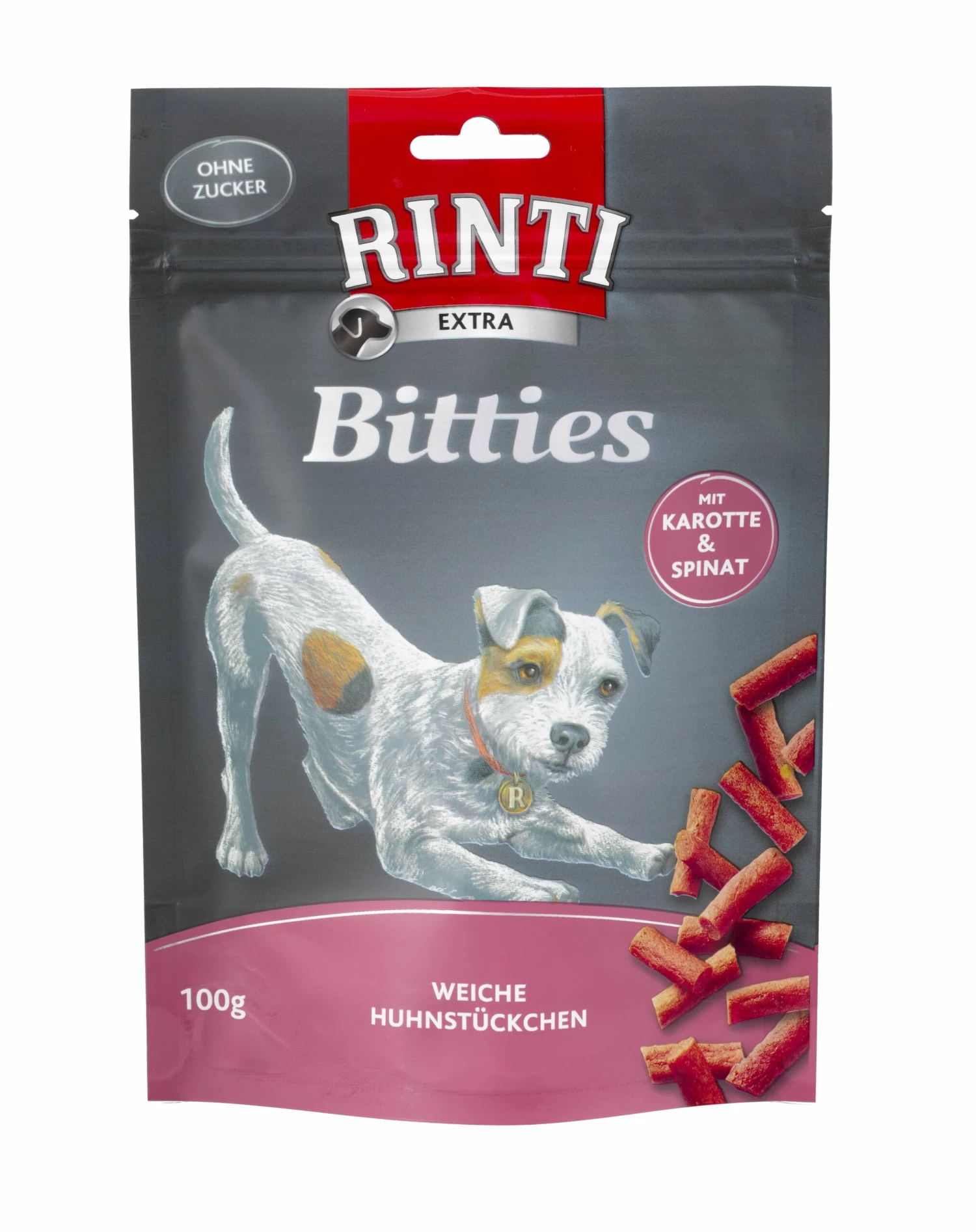 RINTI Hundesnack Bitties 100g Mit Huhn, Karotte Und Spinat 3 RINTI Hundesnack Bitties 100g Mit Huhn, Karotte Und Spinat