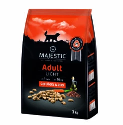 MAJESTIC Hund Adult Light 3kg Mit Geflügel Und Reis