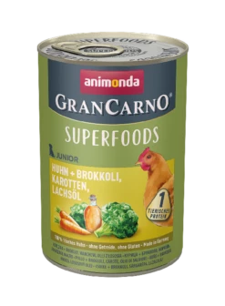 Animonda GranCarno Junior 6x400g Mit Huhn, Brokkoli, Karotten Und Lachsöl