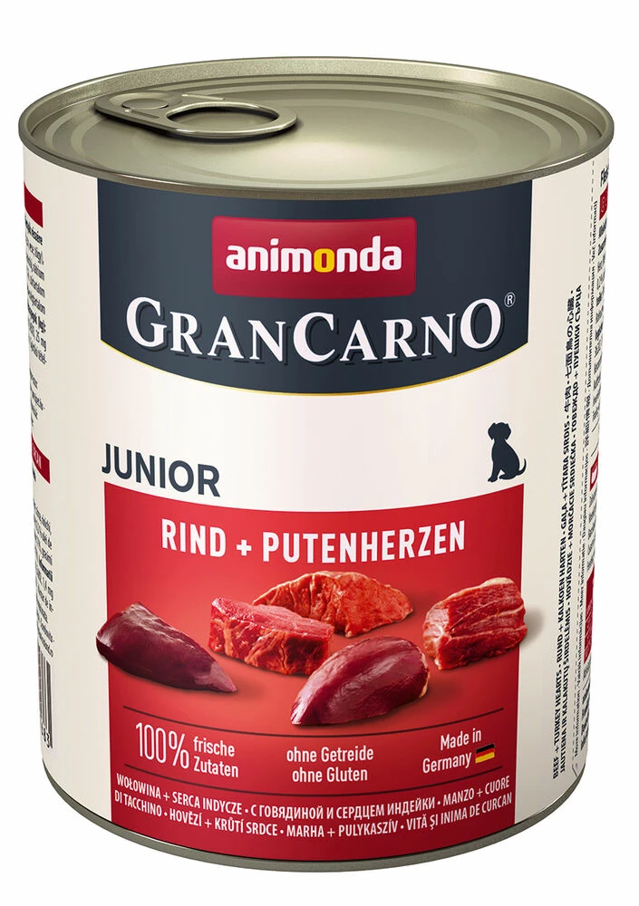 Animonda GranCarno Junior 6x800g Mit Rind Und Putenherzen 3 Animonda GranCarno Junior 6x800g Mit Rind Und Putenherzen