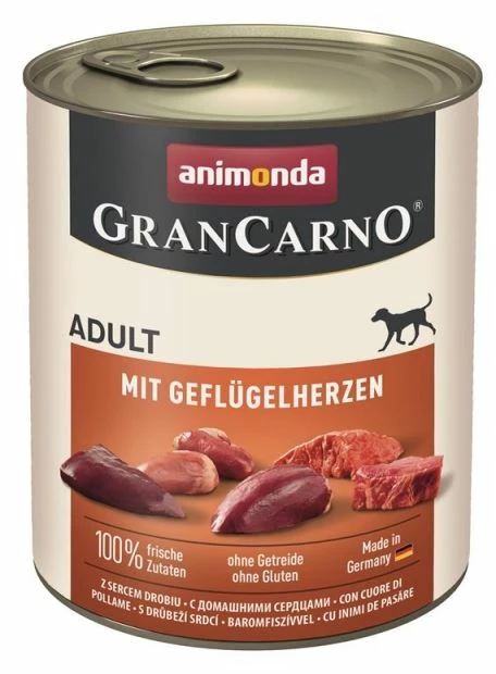 Animonda GranCarno Adult 6x800g Mit Geflügelherzen 3 Animonda GranCarno Adult 6x800g Mit Geflügelherzen