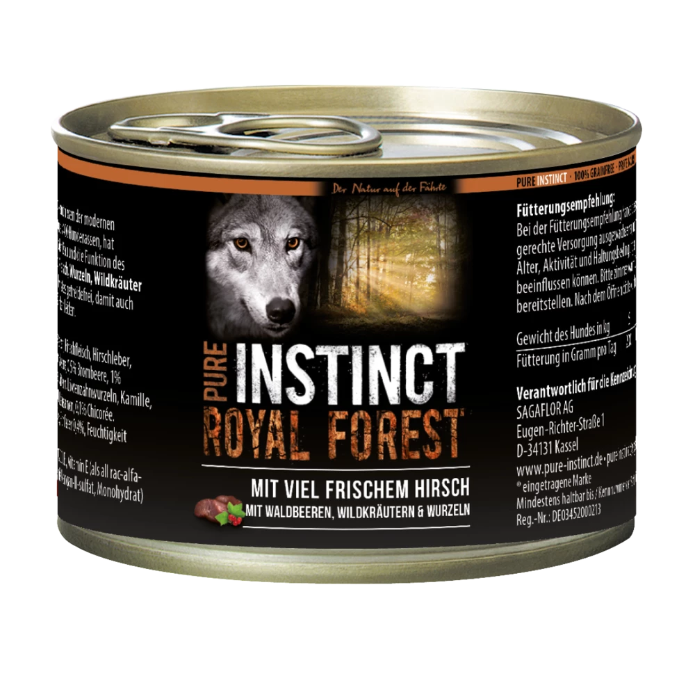 PURE INSTINCT Royal Forest 6x200g Dose Mit Hirsch 7 PURE INSTINCT Royal Forest 6x200g Dose Mit Hirsch – Bild 5