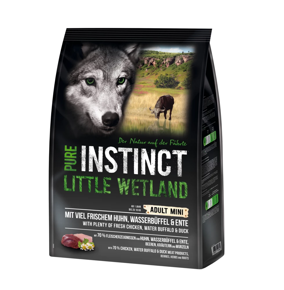 PURE INSTINCT MINI Little Wetland 4kg Mit Huhn, Wasserbüffel Und Ente 4 PURE INSTINCT MINI Little Wetland 4kg Mit Huhn, Wasserbüffel Und Ente – Bild 2