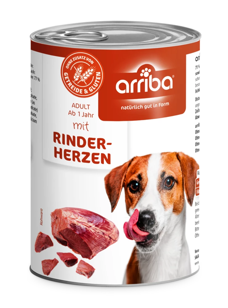 Arriba 6x400g Dose Mit Rinderherzen 3 Arriba 6x400g Dose Mit Rinderherzen