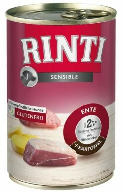 RINTI Sensible 12x400g Mit Ente, Hühnerleber Und Kartoffeln