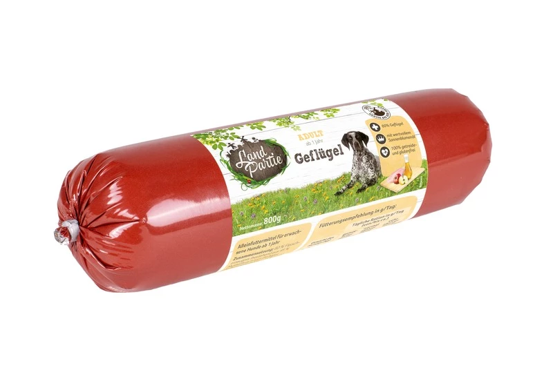 LandPartie Hundewurst 800g Mit Geflügel 3 LandPartie Hundewurst 800g Mit Geflügel
