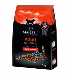 MAJESTIC Hund Adult Sensible 3 Kg Beutel Mit Huhn Und Lachs