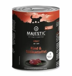 MAJESTIC Hund 6x800g Dose Mit Rind Und Süßkartoffel