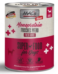 MAC's Dog Mono Sensitive 6x800g Dose Mit Pferd Pur