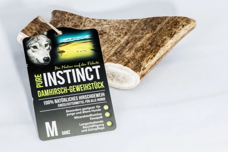 PURE INSTINCT Hundesnack Damhirsch-Geweihstück M (100-200g) 3 PURE INSTINCT Hundesnack Damhirsch-Geweihstück M (100-200g)
