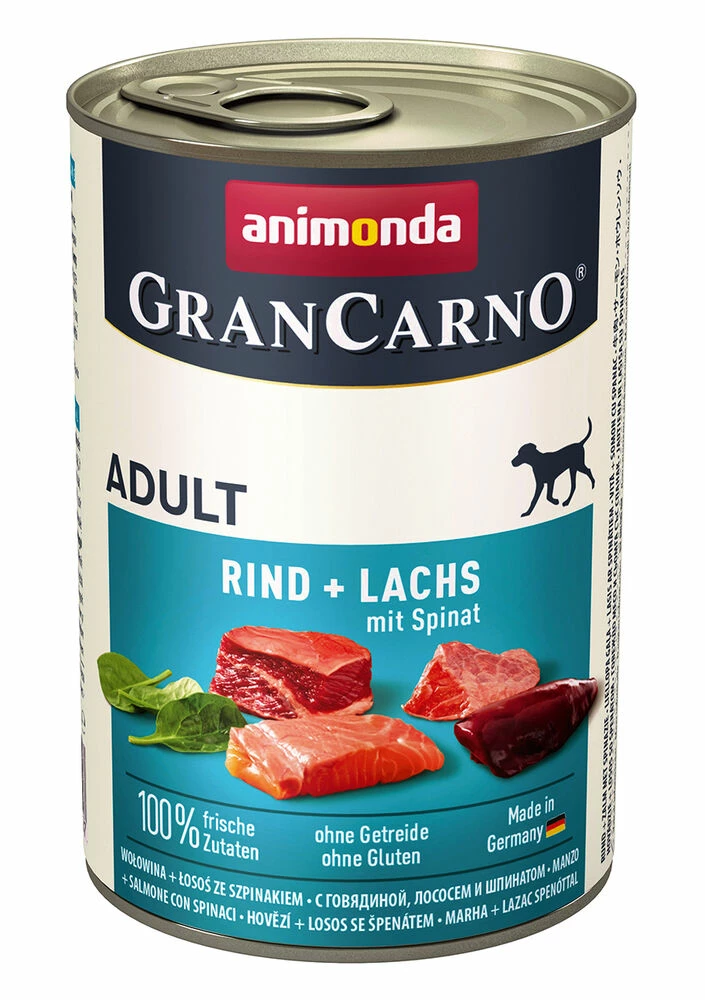 Animonda GranCarno Adult 6x400g Dose Rind Und Seelachs Mit Spinat 3 Animonda GranCarno Adult 6x400g Dose Rind Und Seelachs Mit Spinat
