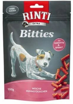 RINTI Hundesnack Bitties 12x100g Mit Huhn, Karotte Und Spinat