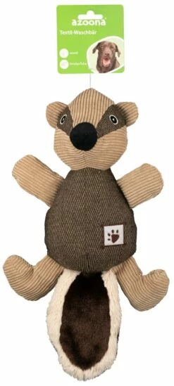 Azoona® Hundespielzeug Textil-Waschbär 33cm