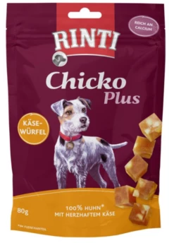 RINTI Chicko Plus 80g Käsewürfel Mit Huhn