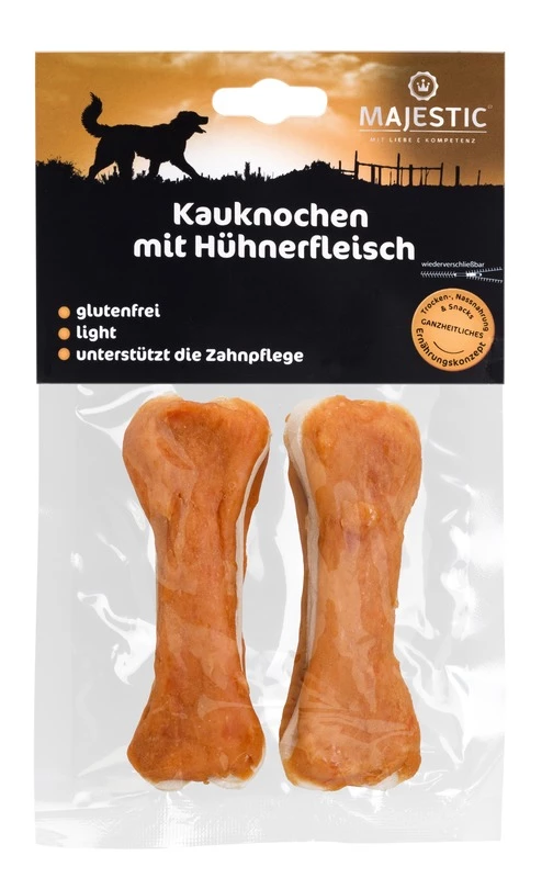 MAJESTIC Hundesnack Kauknochen Mit Huhn 120g 3 MAJESTIC Hundesnack Kauknochen Mit Huhn 120g