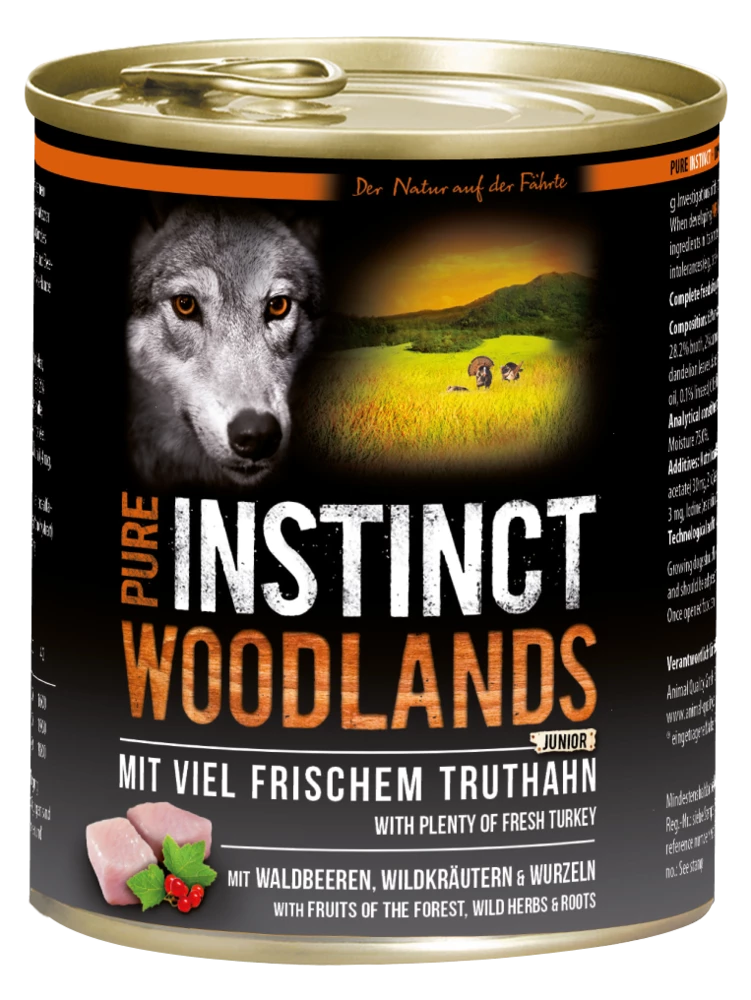 PURE INSTINCT Junior Woodlands 6x400g Dose Mit Truthahn 6 PURE INSTINCT Junior Woodlands 6x400g Dose Mit Truthahn – Bild 4