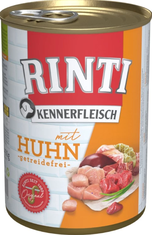 RINTI KENNERFLEISCH 24x400g Dose Mit Huhn 3 RINTI KENNERFLEISCH 24x400g Dose Mit Huhn