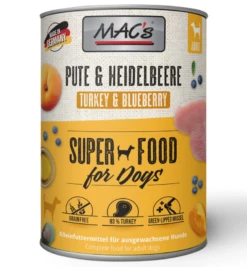 MAC's Dog 6x800g Dose Mit Pute Und Heidelbeeren