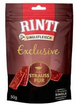 RINTI Singlefleisch Exclusive 50g Mit Strauss Pur 3 RINTI Singlefleisch Exclusive 50g Mit Strauss Pur