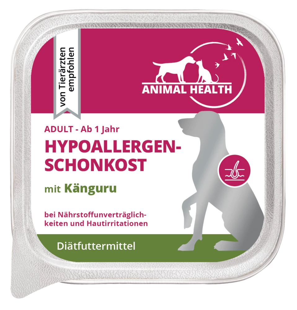 Animal Health Hund Adult 11x150g Hypoallergenschonkost Mit Känguru 4 Animal Health Hund Adult 11x150g Hypoallergenschonkost Mit Känguru – Bild 2