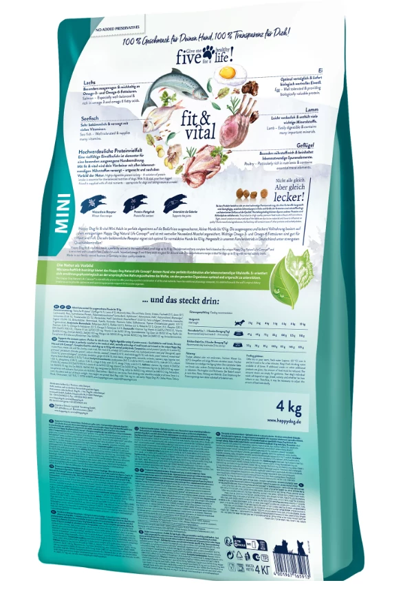 HAPPY DOG Fit & Vital Mini Adult 4kg 3 HAPPY DOG Fit & Vital Mini Adult 4kg – Bild 2