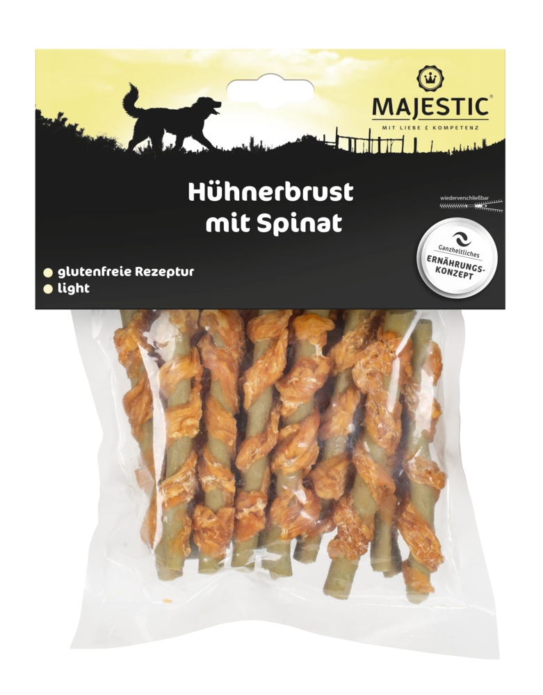 MAJESTIC Hundesnack 250g Hühnerbrust Mit Spinat 4 MAJESTIC Hundesnack 250g Hühnerbrust Mit Spinat – Bild 2