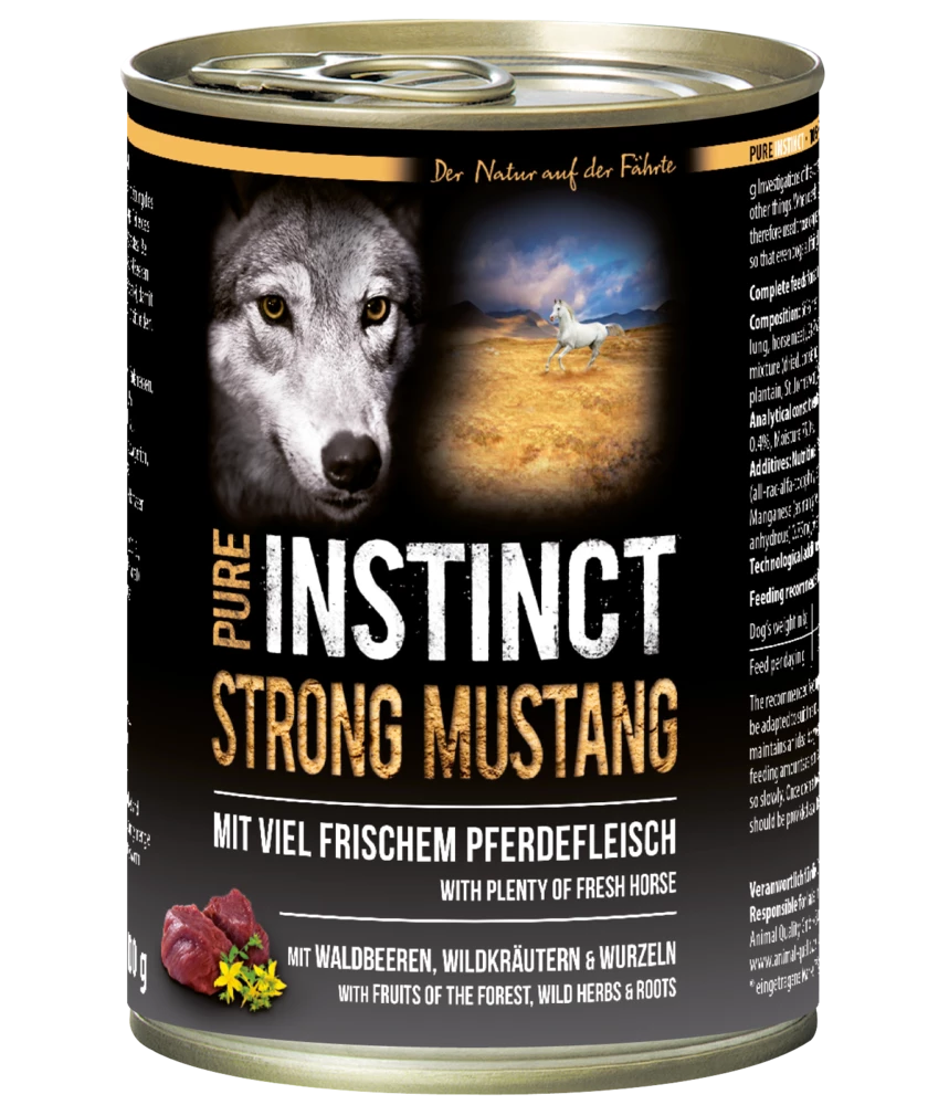 PURE INSTINCT Strong Mustang 6x400g Dose Mit Pferd 7 PURE INSTINCT Strong Mustang 6x400g Dose Mit Pferd – Bild 5