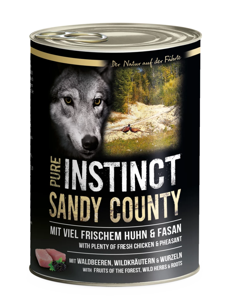 PURE INSTINCT Sandy County 6x400g Dose Mit Huhn Und Fasan 4 PURE INSTINCT Sandy County 6x400g Dose Mit Huhn Und Fasan – Bild 2