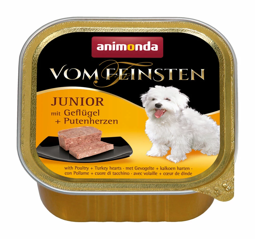 Animonda Vom Feinsten Junior 22x150g Schale Mit Geflügel Und Putenherzen 4 Animonda Vom Feinsten Junior 22x150g Schale Mit Geflügel Und Putenherzen – Bild 2