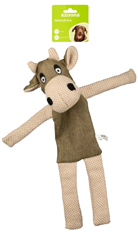 Azoona® Hundespielzeug Raschelkuh 40cm