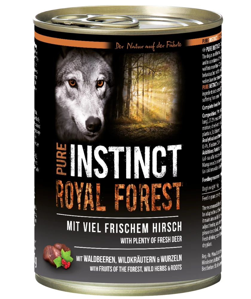 PURE INSTINCT Royal Forest 6x400g Dose Mit Hirsch 7 PURE INSTINCT Royal Forest 6x400g Dose Mit Hirsch – Bild 5