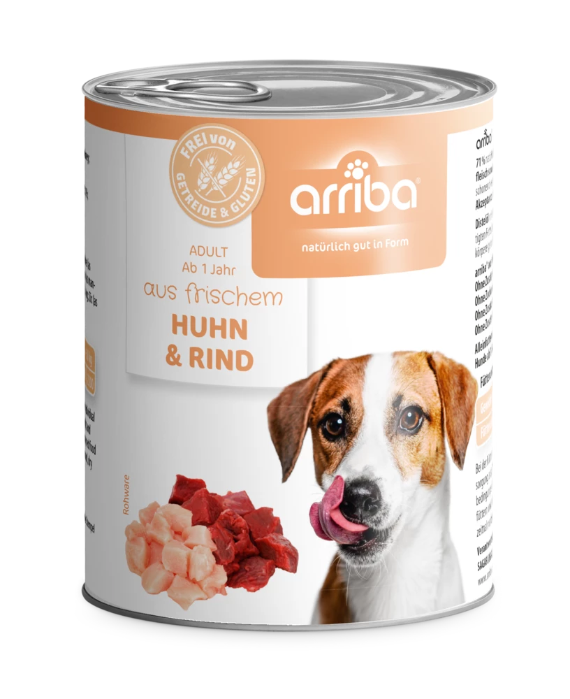 Arriba 6x800g Dose Mit Huhn Und Rind 4 Arriba 6x800g Dose Mit Huhn Und Rind – Bild 2