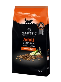 MAJESTIC Hund Adult Sensible 12kg Mit Huhn Und Ente