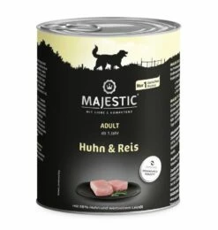 MAJESTIC Hund 6x800g Dose Mit Huhn Und Reis