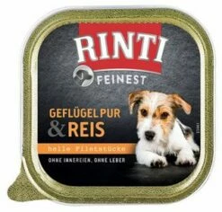 RINTI Feinest Adult 11x150g Schale Mit Geflügel Pur Und Reis