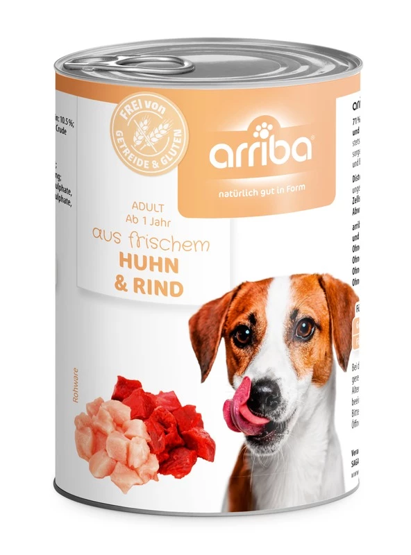 Arriba 6x400g Dose Mit Huhn Und Rind