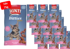 RINTI Bitties Puppy 16x75g Mit Huhn Und Ente