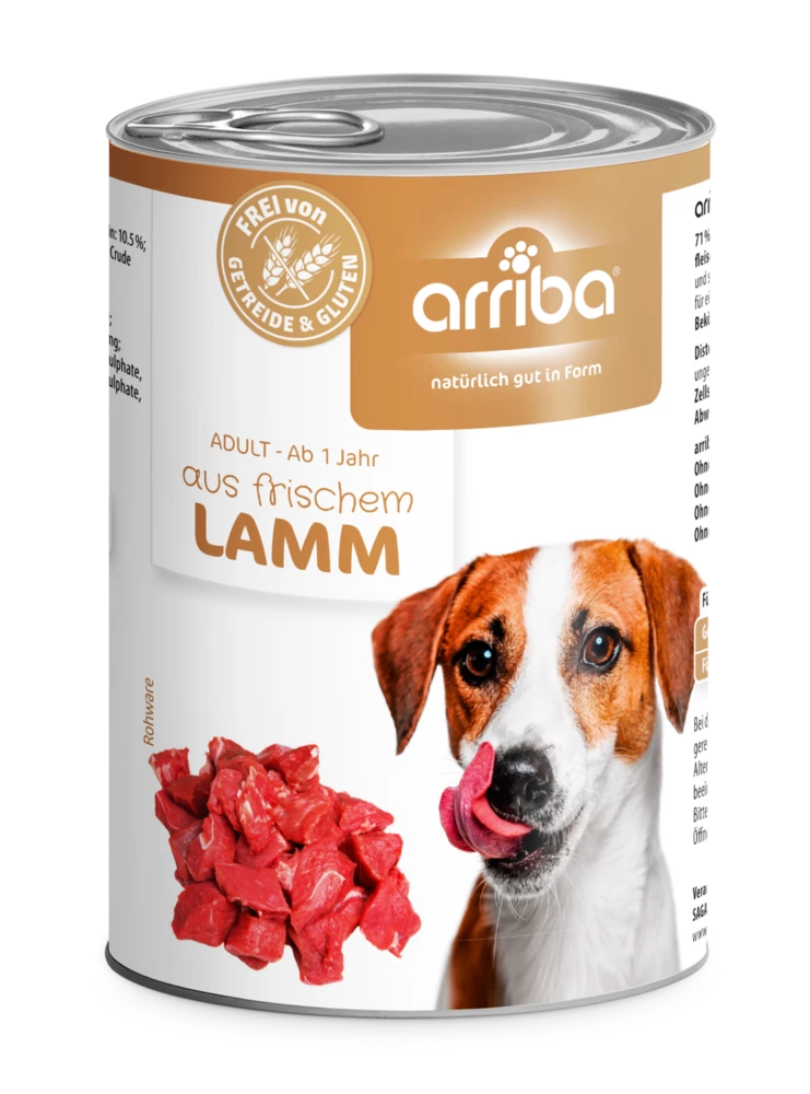 Arriba 6x400g Dose Mit Lamm 4 Arriba 6x400g Dose Mit Lamm – Bild 2