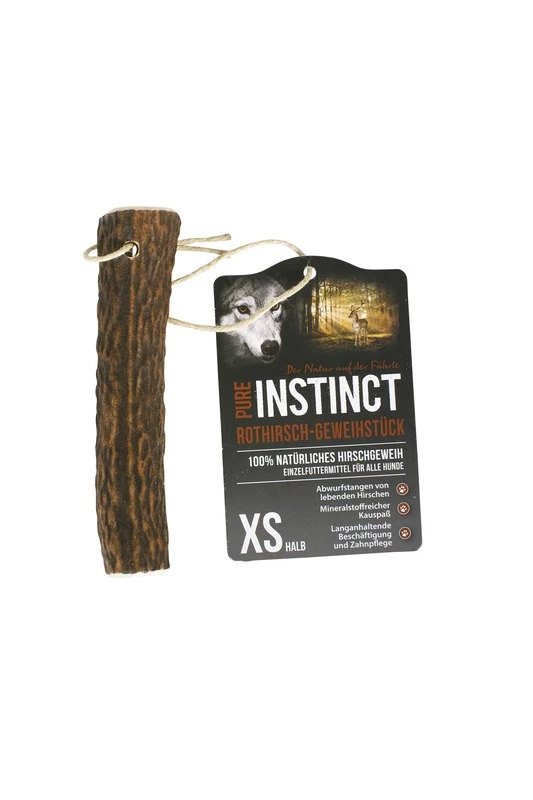 PURE INSTINCT Hundesnack Rothirsch-Geweihstück Halb XS (25-50g) 3 PURE INSTINCT Hundesnack Rothirsch-Geweihstück Halb XS (25-50g)