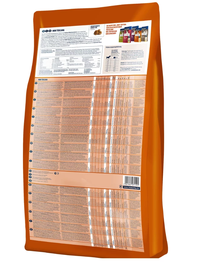 HAPPY DOG Sensible Mini Toscana 800g 4 HAPPY DOG Sensible Mini Toscana 800g – Bild 2
