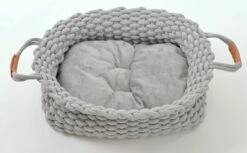 SILVIO DESIGN Kuschelbett Holly 46x40x26 In Grau -Haustierzubehör Verkäufe 2024 hundebett1 1